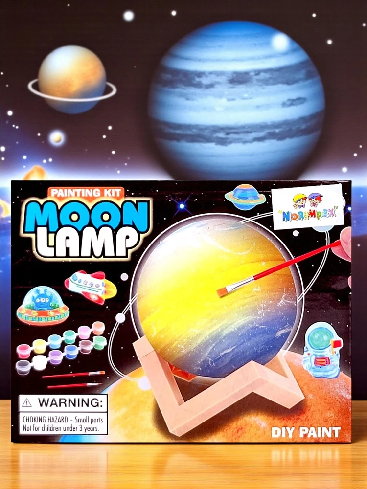 Ramiz Naktinė lempa KSIĘŻYC 3D KULA ŚWIECĄCA MOON LED GIPSOWE Figūrėlės KOSMOS DIY