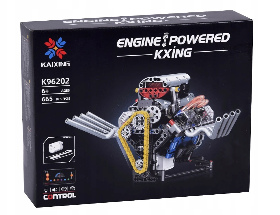 Ramiz Techninės konstrukcijos blokai Baterija varomas Motor 665 Movement Light modelis