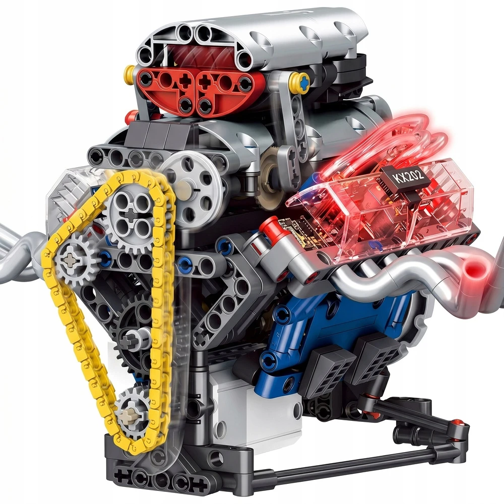 Ramiz Techninės konstrukcijos blokai Baterija varomas Motor 665 Movement Light modelis