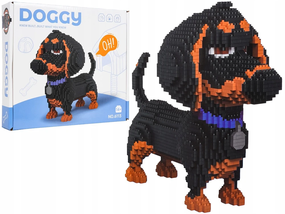 Ramiz techniniai statybiniai blokai DOG DACHSHUNDER 1930 el. MINI BLOKŲ RINKINYS