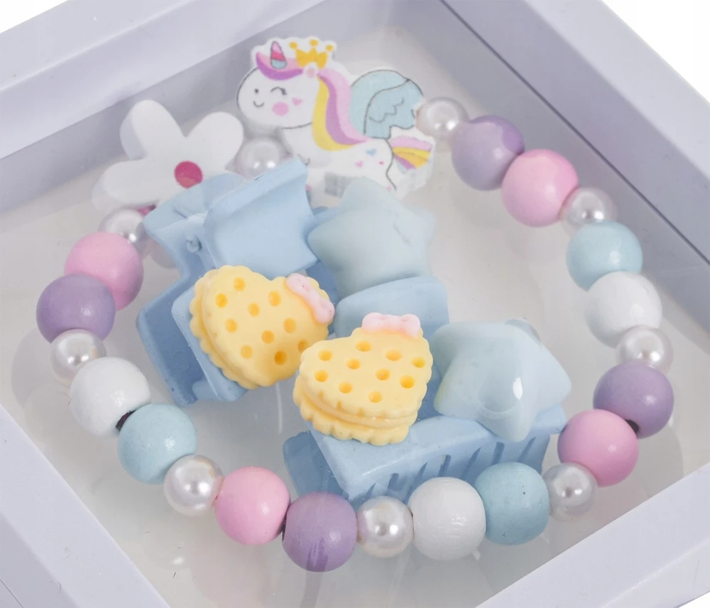 Ramiz UNICORN papuošalų rinkinys mergaitėms - apyrankė + sąsagos
