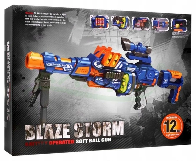 Ramiz Blaze Storm Modulinis pusiau automatinis pistoletas - kulkosvaidis su optiniu taikikliu mėlynos saplvos (nuo 8 metų)