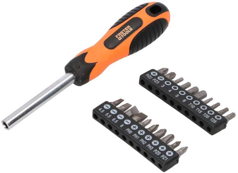 Faster Tools Rankena suktuvui 1/4 colio su 20 antgalių, 21 vnt. komplektas