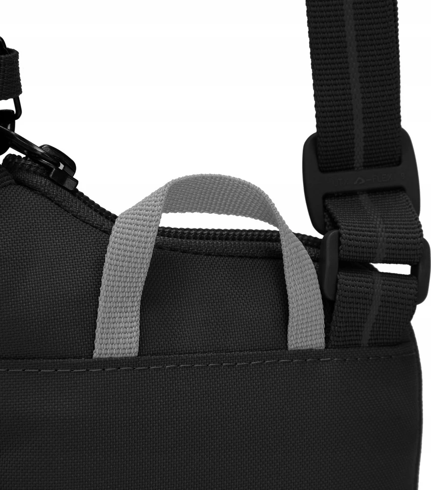 Rankinė per petį „Pacsafe GO“ – su apsauga nuo vagysčių, juoda