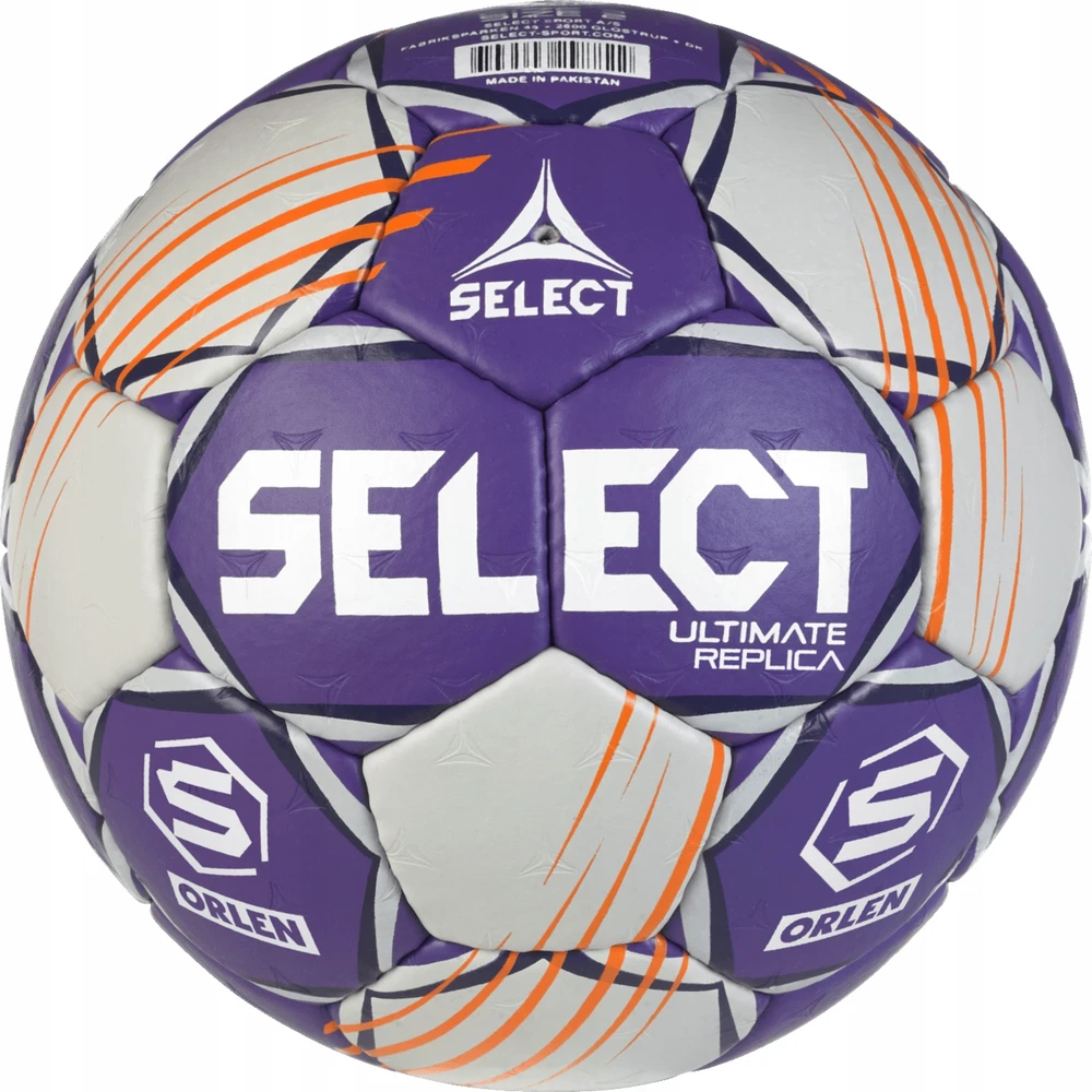 Rankinio kamuolys Select Ultimate Orlen Superliga 1 EHF Replica, violetinė-pilka, 13473