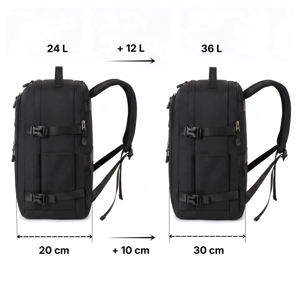 Rankinis bagažas kuprinė VIO V38725 24l juoda