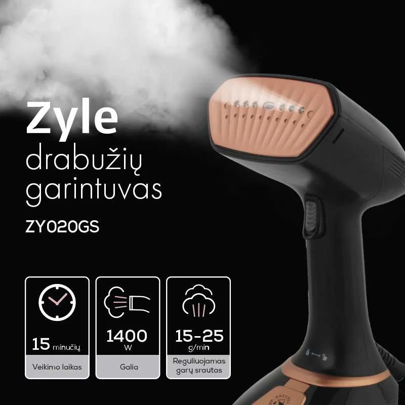 Karštais garais lyginantis prietaisas Zyle ZY020GS