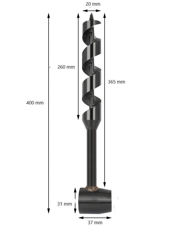 Rankinis grąžtas Švediškas žibintuvėlis Sraigtas Bushcraft Survival 40 cm