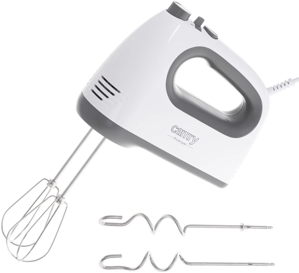 Rankinis maišytuvas 750W, 5 greičiai, Turbo, lėtas paleidimas, maišyklės 21cm Camry CR 4220w