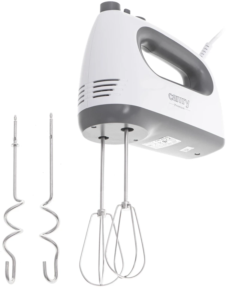 Rankinis maišytuvas 750W, 5 greičiai, Turbo, lėtas paleidimas, maišyklės 21cm Camry CR 4220w