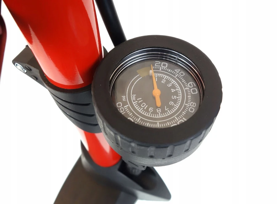 Metalinė rankinė pompa su manometru PU02, AMIO-02146