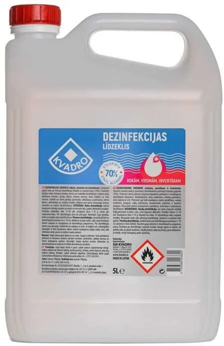 Rankų ir paviršių dezinfekavimo priemonė KVADRO 5L
