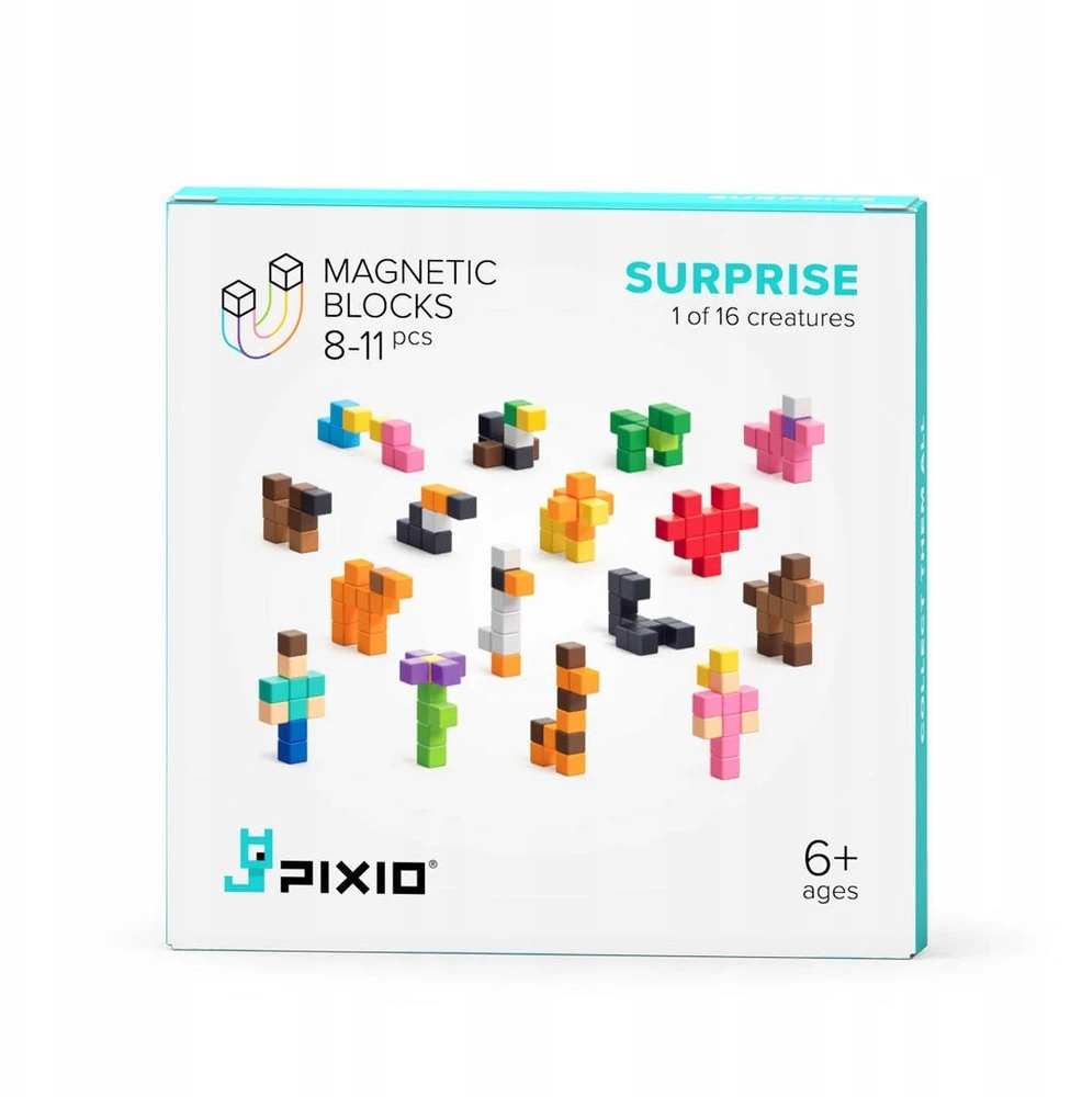 Rankų sukimo žaislas - fidget kubas - Pixio Klocki antistresinis žaislas SURPRISE | Siurprizų serija |
