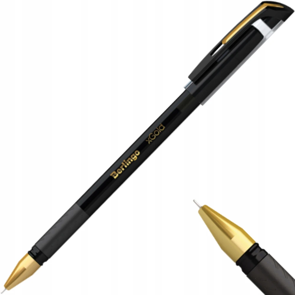 Rašiklis Berlingo XGOLD, juodos spalvos, 0.7mm, 12 vnt.