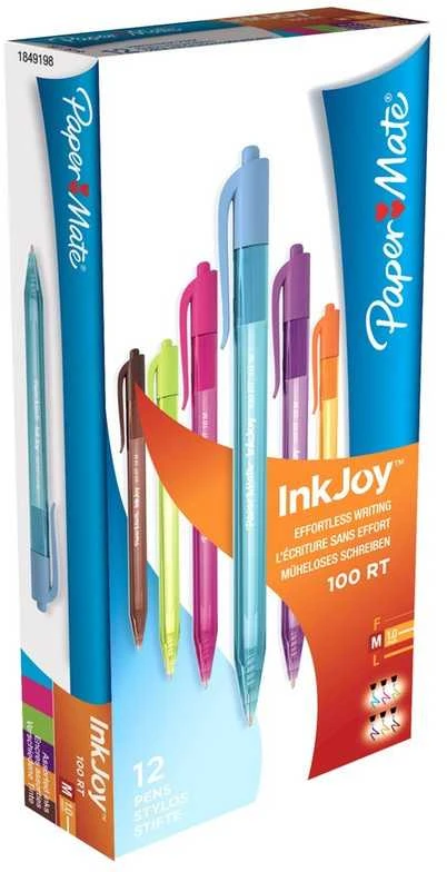 Papermate Rašiklis „InkJoy" mėlynos sp.,100 RT M 20 vnt.