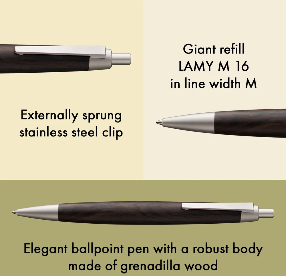 Rašiklis Lamy 2000 Blackwood – Klasika su modernumo dvelksmu