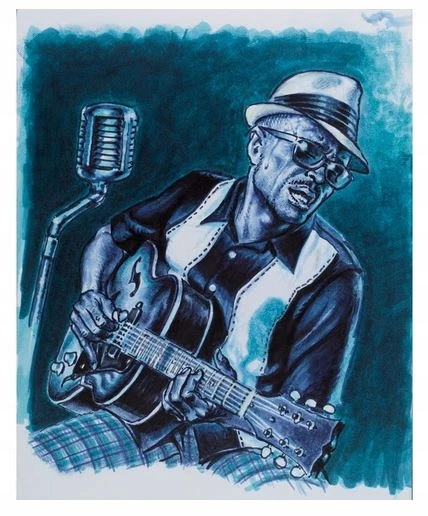 Rašikliai piešimui Faber-Castell Pitt Artist Pen The Blues, 8vnt