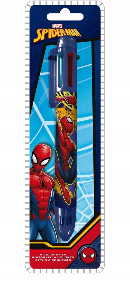 Rašiklis Spiderman 6 spalvų - Kids Euroswan žaislų licencija