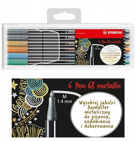Rašiklis Stabilo Pen 68 metallic rose