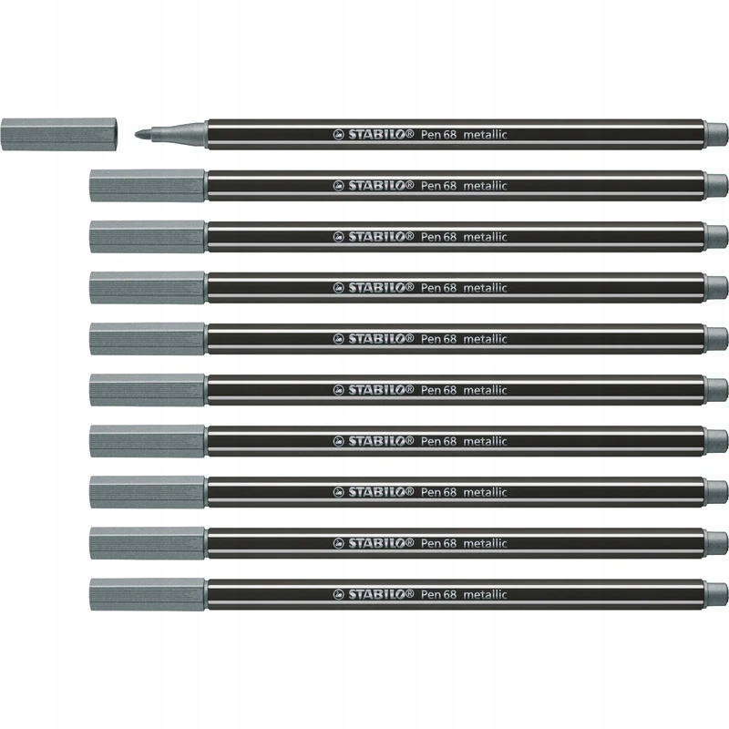 Rašiklis Stabilo Pen 68 metallic sidabrinis