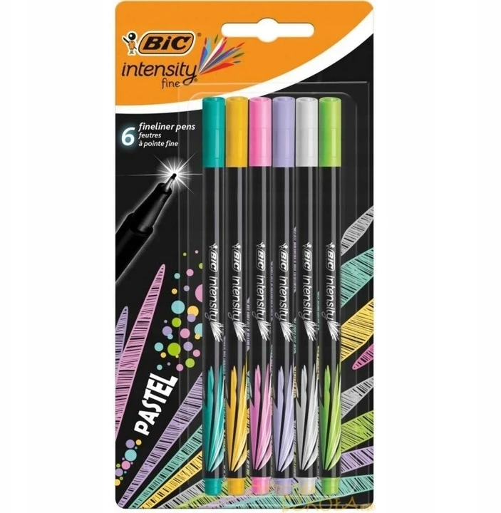 Bic Rašiklių rinkinys FineLiners Intensity Fine PASTEL 0.4 mm, 6 spalvų rinkinys 498334