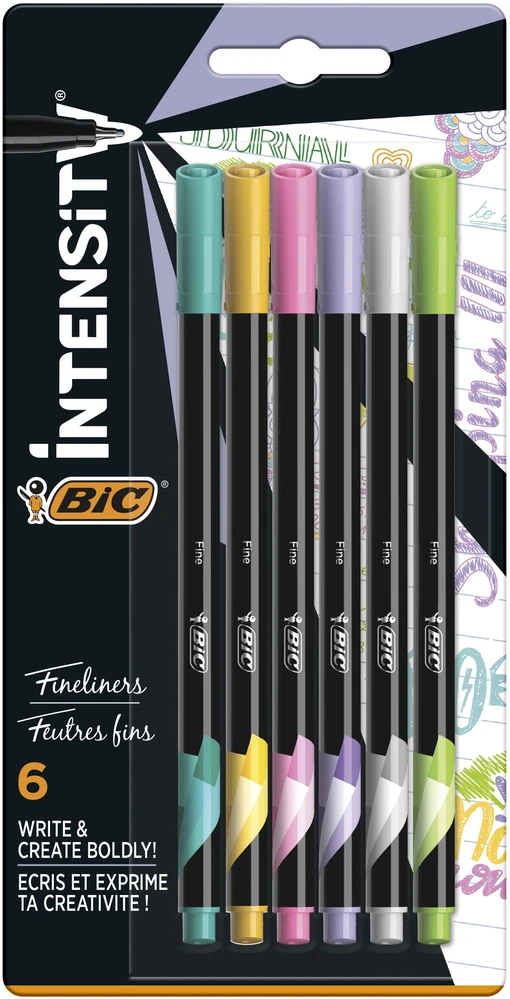 Bic Rašiklių rinkinys FineLiners Intensity Fine PASTEL 0.4 mm, 6 spalvų rinkinys 498334