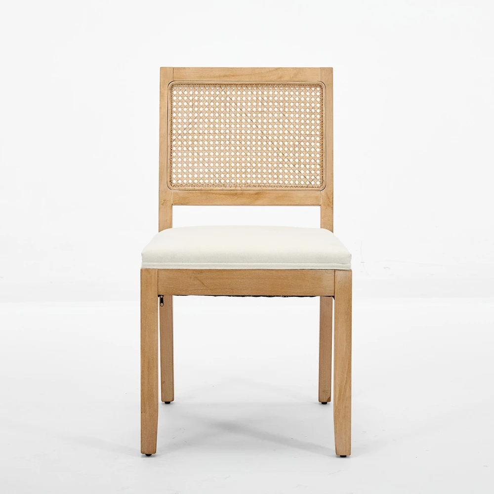Rattan valgomojo kėdės, 2 vnt, kaimiško stiliaus