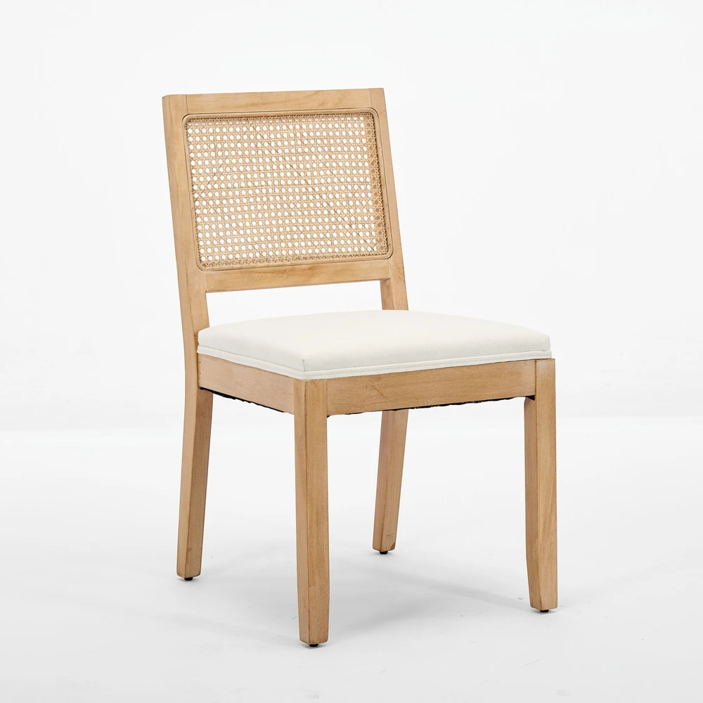 Rattan valgomojo kėdės, 2 vnt, kaimiško stiliaus