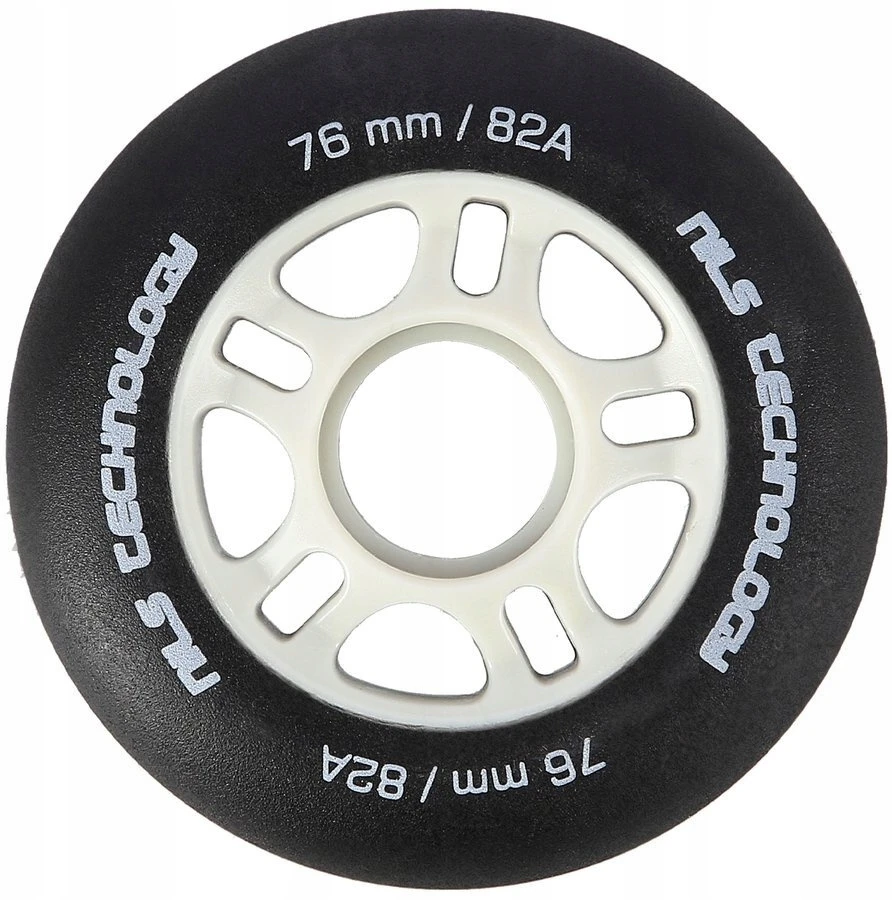 Ratukai riedučiams Nils Extreme 76x24 mm, 82A, juodi
