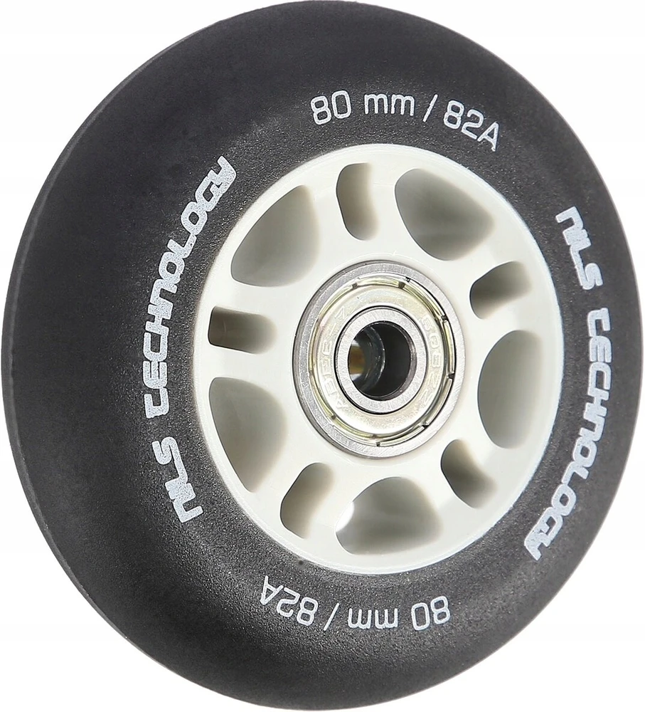 Ratukai riedučiams Nils Extreme 80mm/82A su guoliais, juodi