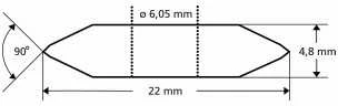 Plytelių pjovimo ratukas 22x6,05x4,8 mm Kaufmann Profi