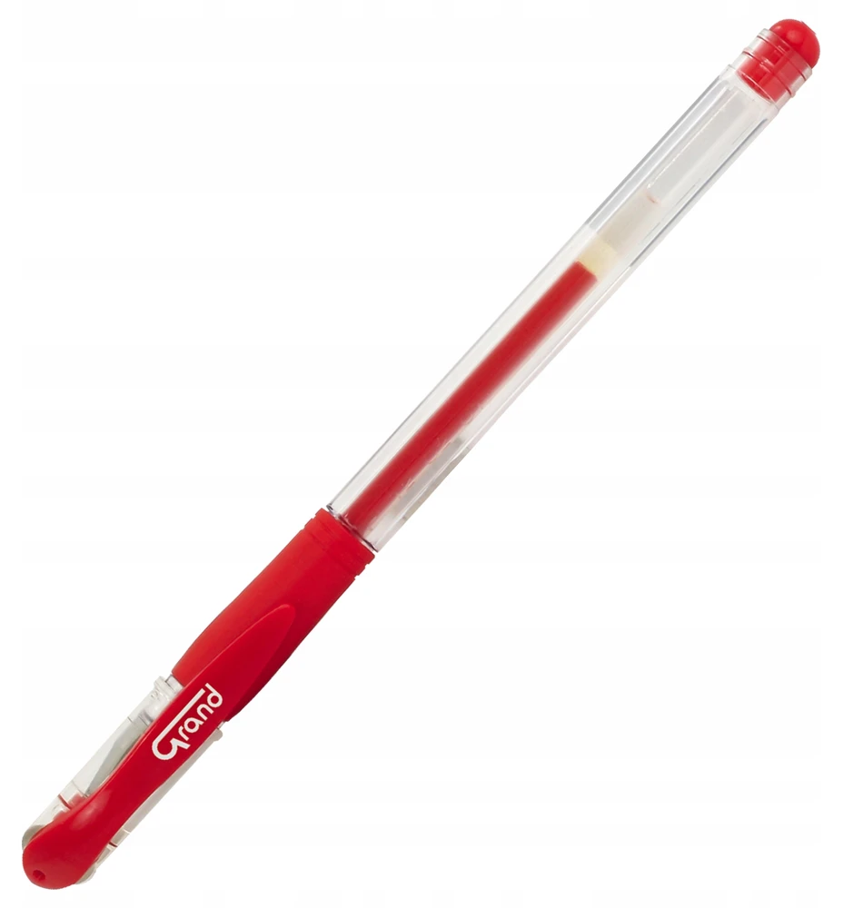 Teka Raudonas gelinis rašiklis Grand Gr-101, 0.5mm, plona linija