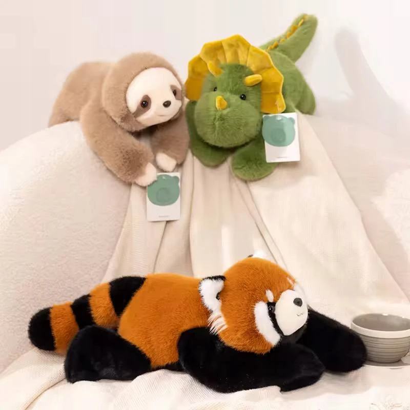 Raudonas Panda Mascot 60 cm XXL jutiminis svertas pliušinis minkštas žaislas