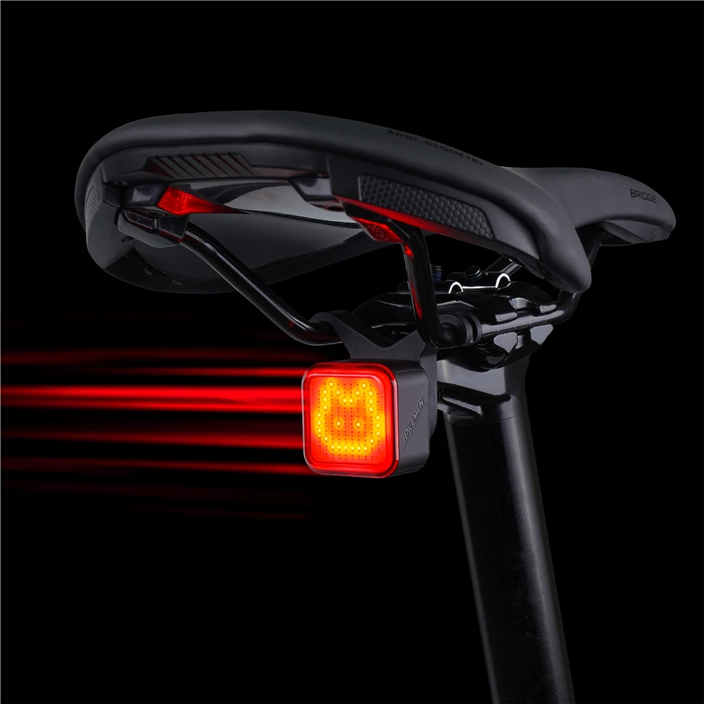 RAVEMEN NT401 LED dviračio galinis žibintas 40 lm USB-C Atsparus vandeniui IPX6