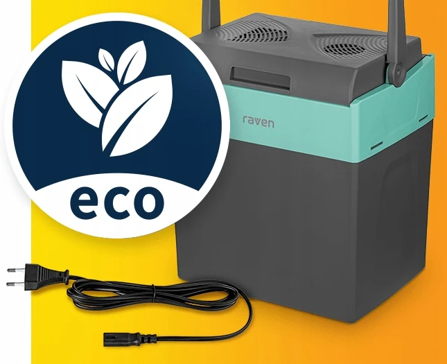 Raven ELT001X 28L automobilinis šaldytuvas. Šildymo funkcija
