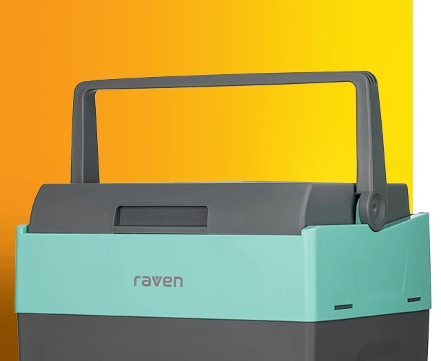 Raven ELT001X 28L automobilinis šaldytuvas. Šildymo funkcija