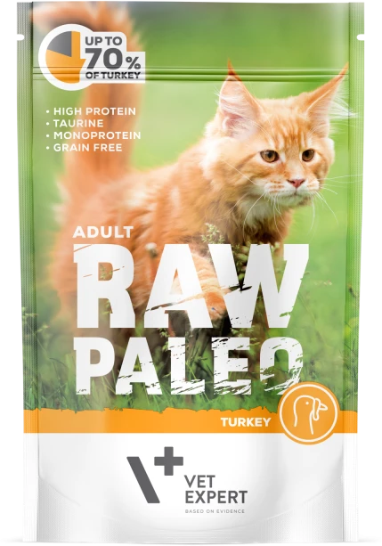 Vetexpert Drėgnas Kačių Maistas - RAW PALEO Kalakutiena 100 g