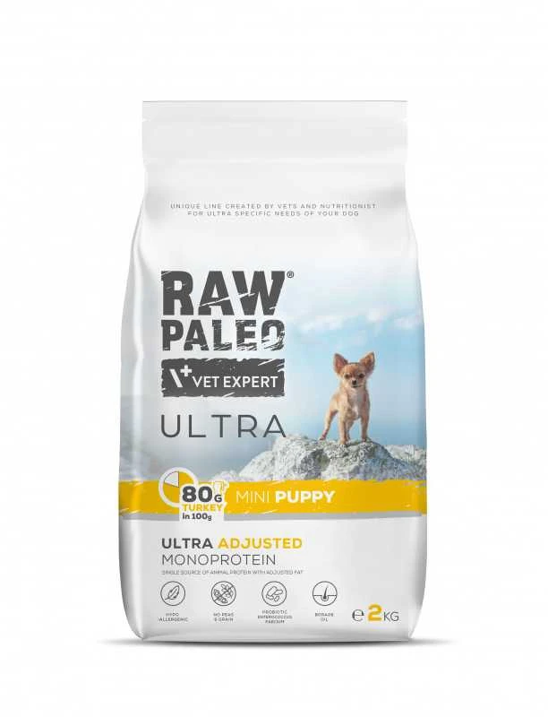 Vetexpert Šunų Maistas - RAW PALEO Ultra Mini Kalakutiena 2kg Be Grūdų
