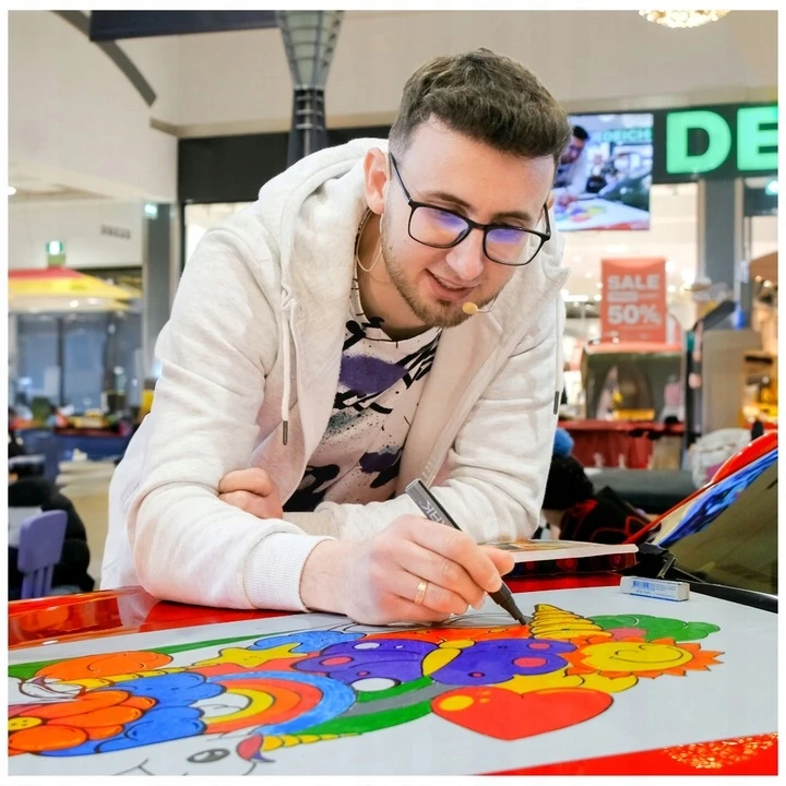 Rawmark 7 vnt. akriliniai markeriai su teptuko galiuku