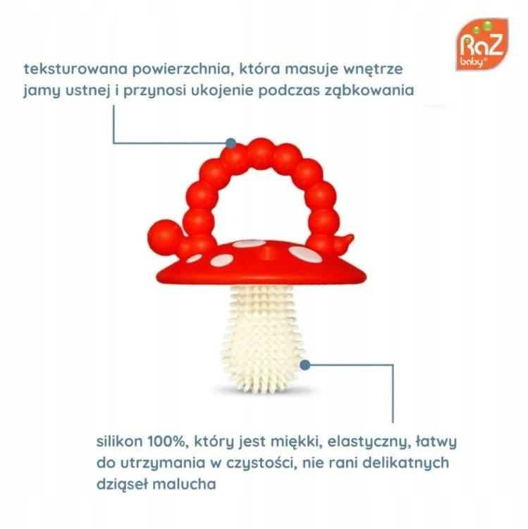 Silikoninis dantukas RaZbaby Grybas 2 vnt (EUR177160)