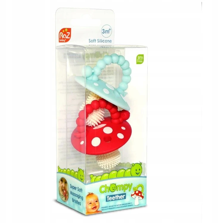 Silikoninis dantukas RaZbaby Grybas 2 vnt (EUR177289)