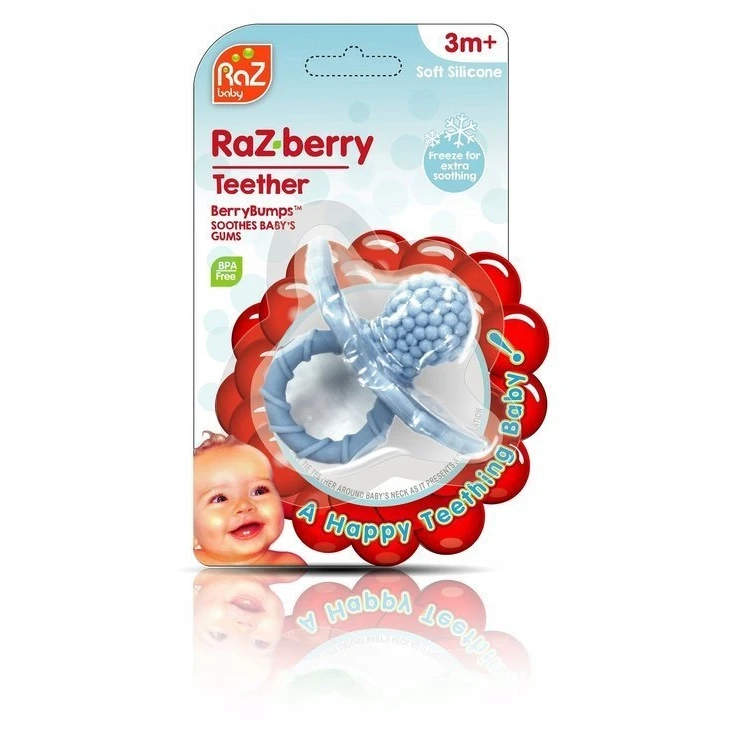 RaZbaby sultingas avietinis mėlynas dantukas