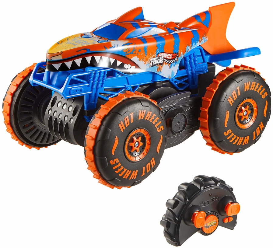 Mattel HOT WHEELS MONSTER TRUCKS RC automodelis – Tigrinis ryklys (JFR39)