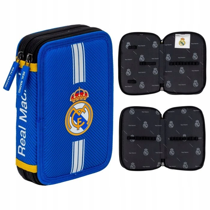 Real Madryt Astra Real Madrid Mėlyna penalas, dviejų skyrių, išskleidžiamas, be priedų