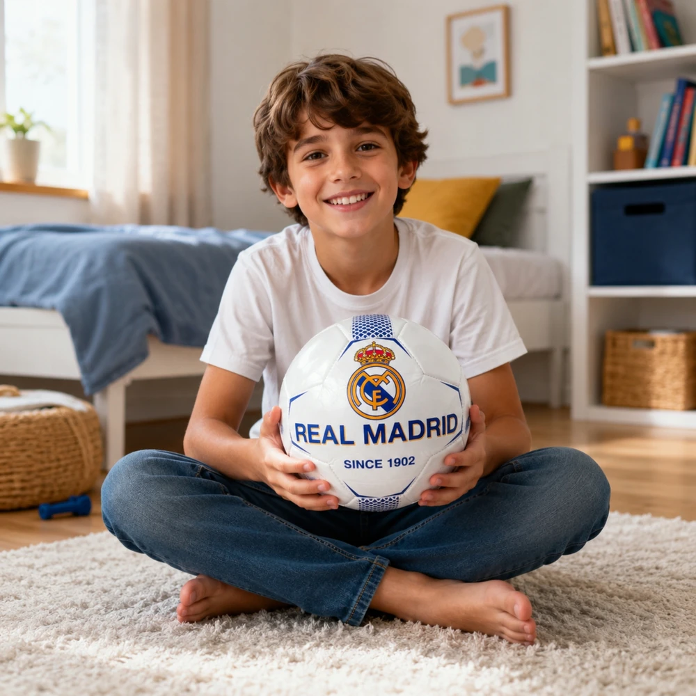 Real Madryt Futbolo kamuolys Real Madrid Kick Off Games, 5 dydis, baltas