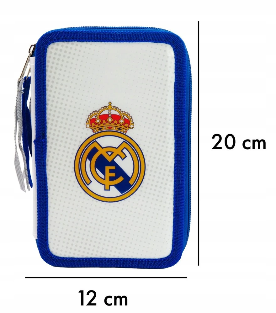 Cyp Brands Real Madryt trigubas pieštukų dėklas su įranga Real Madrid RMCF pareigūnas