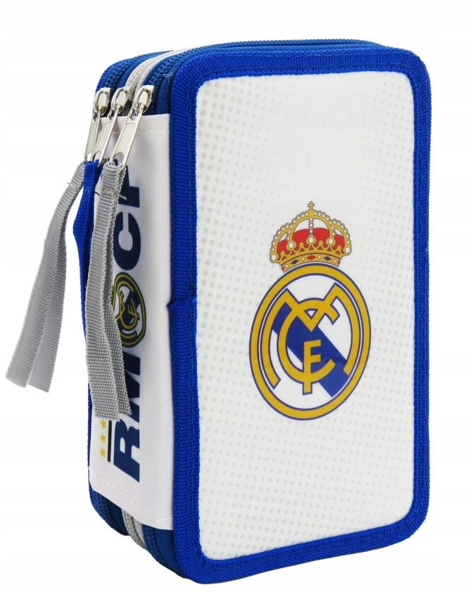 Cyp Brands Real Madryt trigubas pieštukų dėklas su įranga Real Madrid RMCF pareigūnas