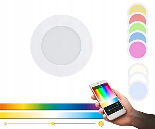 Reflektor sufitowy apvalus Eglo LED energooszczędna 5,4W 2700 - 6500K 700lm