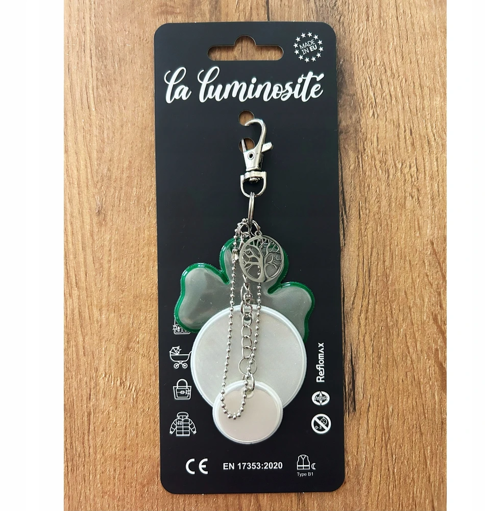 Refloactive Atšvaitinė pakabukas La Luminosite: 3 elementai (keturlapis, 2 ratai)