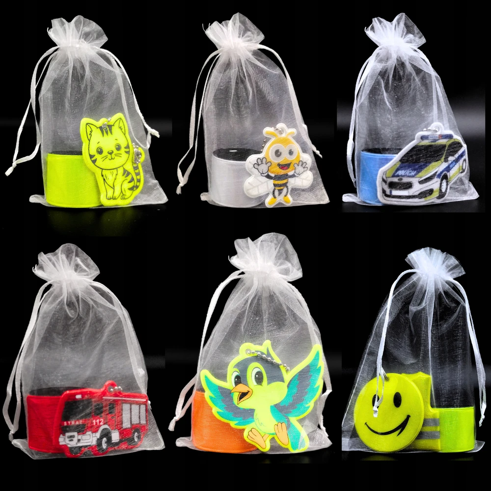 Refloactive Atšvaitinis raktų pakabukas "šypsena" geltonas, 5 cm